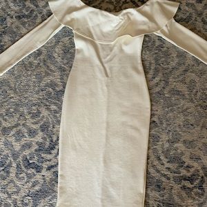 Off the shoulders white dress
